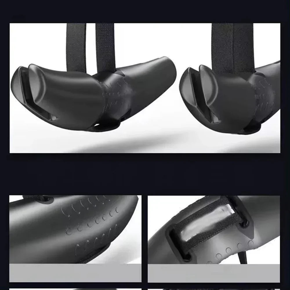 Heavy Duty Pull Up Handles Rubber Neutral Grip Black