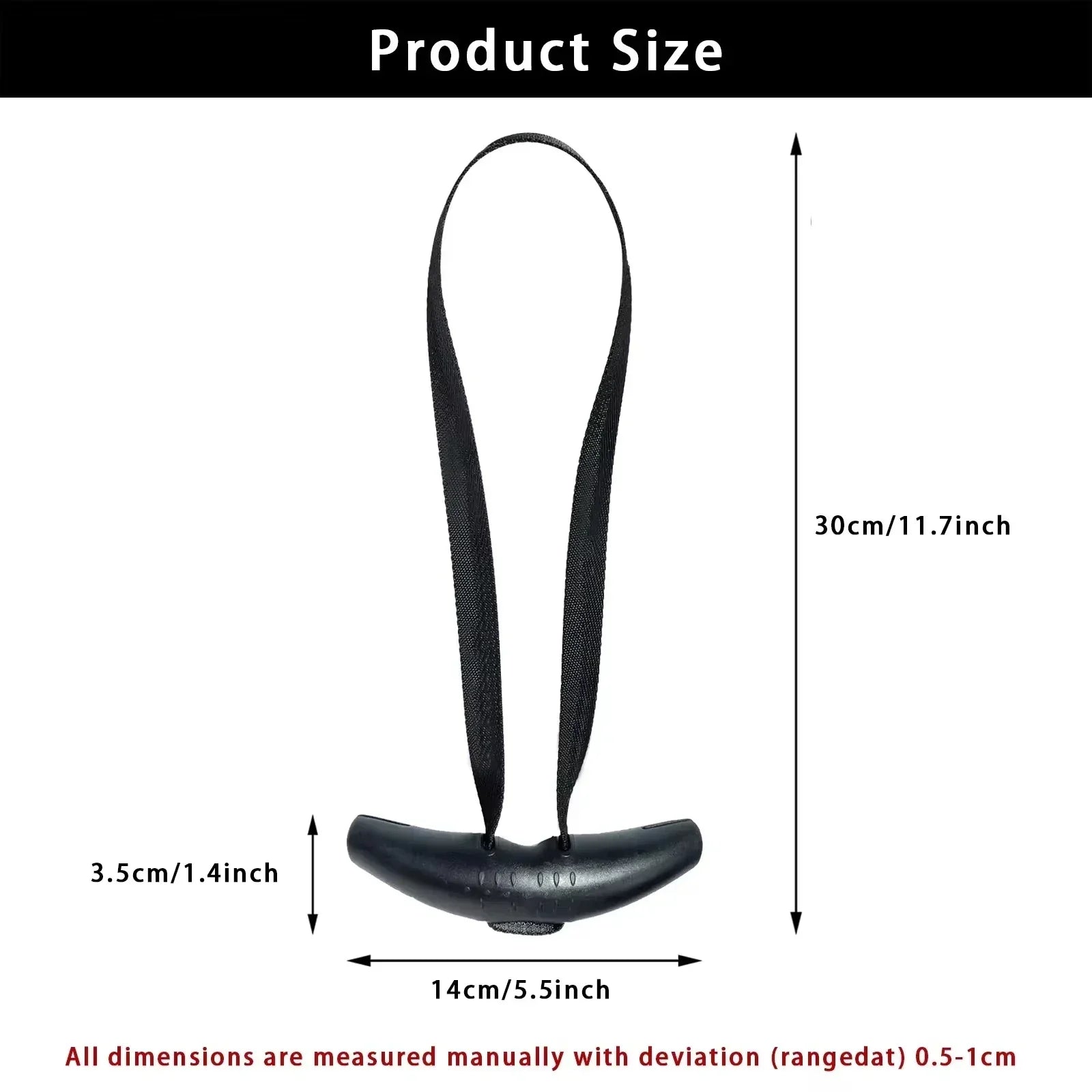 Heavy Duty Pull Up Handles Rubber Neutral Grip Black