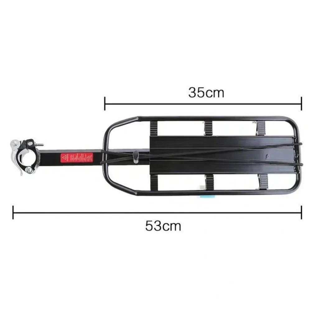 Bicycle Rear Shelf Aluminum Black For Mountain And Road Bikes