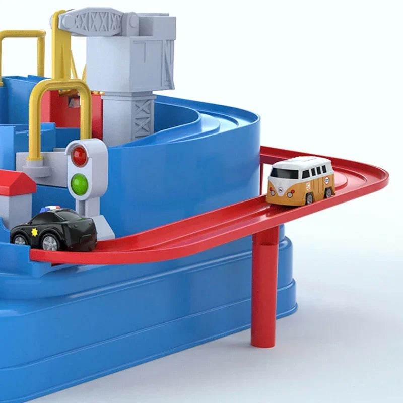 Racing Rail Car Model Educational Toy For Kids (Blue)