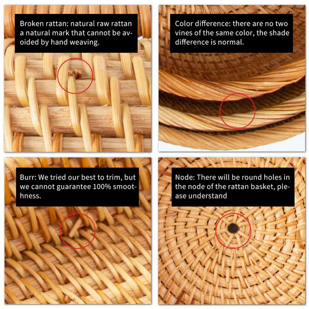 Rattan Wicker Storage Basket (3 Pcs)