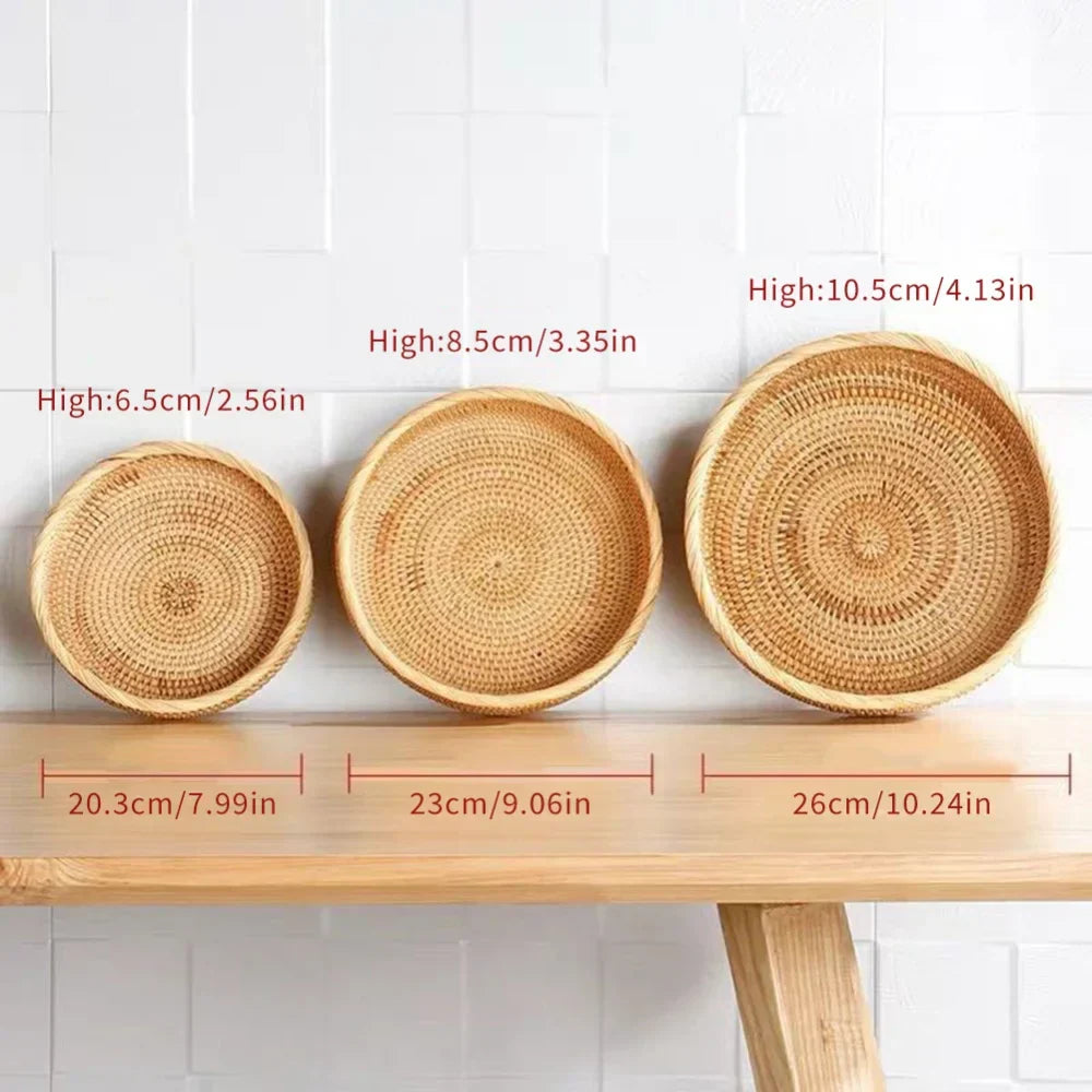 Rattan Wicker Storage Basket (3 Pcs)