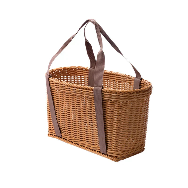 Rattan-Like Portable Storage Basket For Picnic