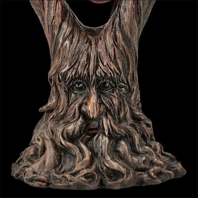Red Anatomical Heart Tree With Greenman Trunk