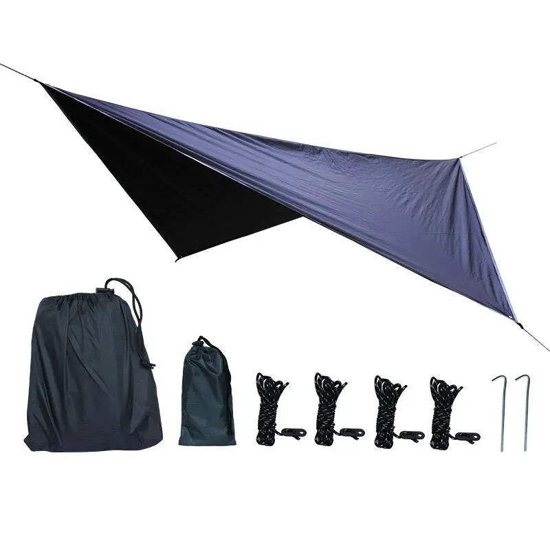 Waterproof Tarp Tent Shade Outdoor Camping Uv Canopy (Black)