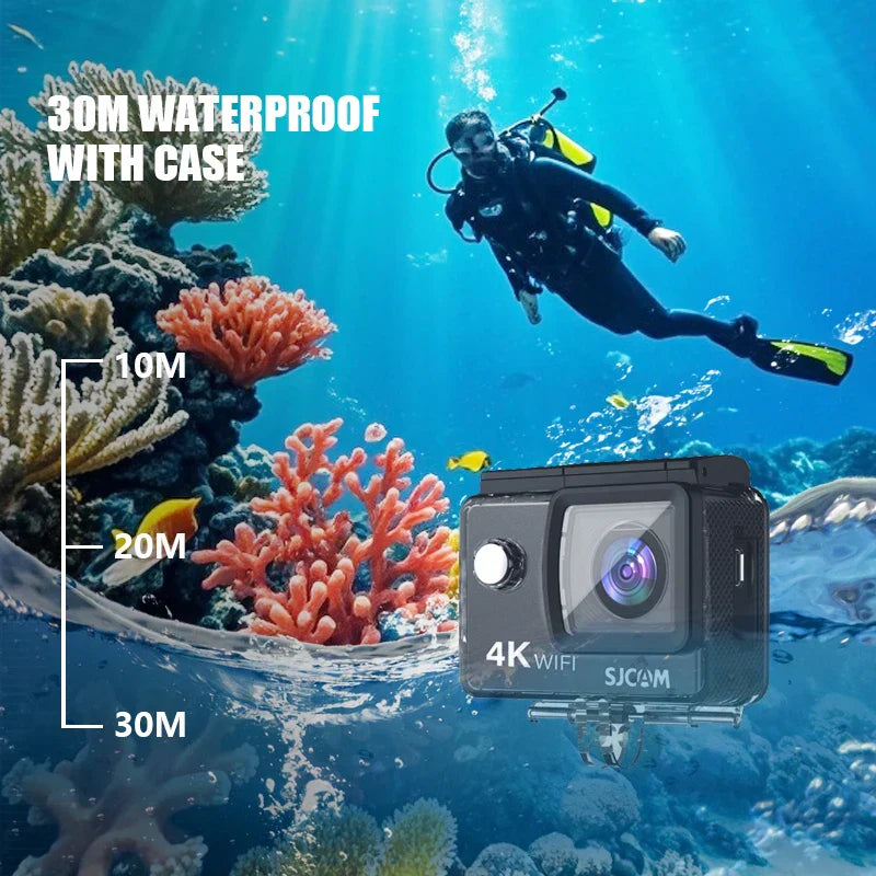 4K Ultra HD Action Camera 30M Waterproof Black