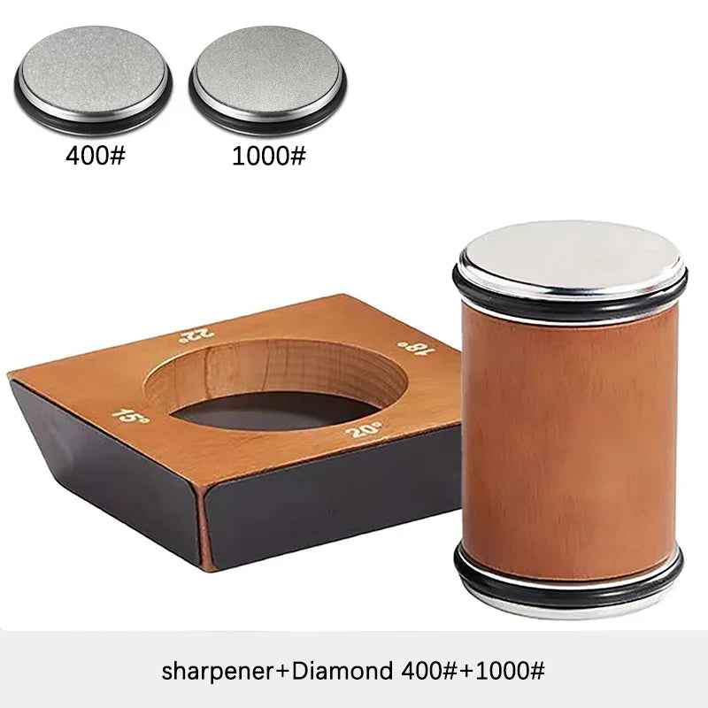 4-Angle Rolling Knife Sharpener Kit with Diamond Whetstones