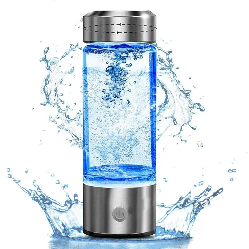 Portable Electric Hydrogen Water Bottle Silver