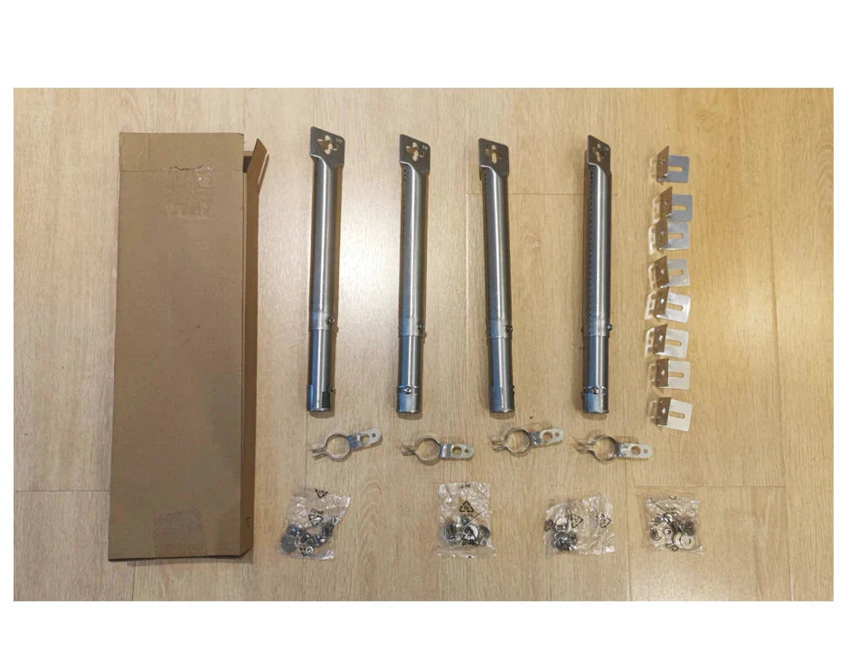 Universal BBQ Grill Tube Burners Set Silver