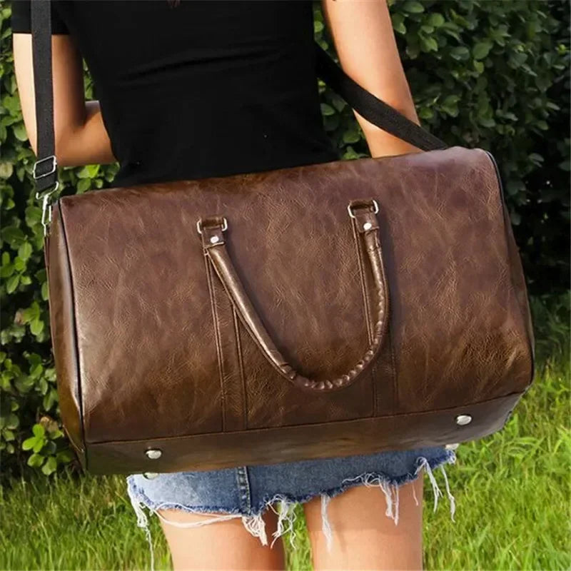 Large Capacity PU Travel Duffel Bag