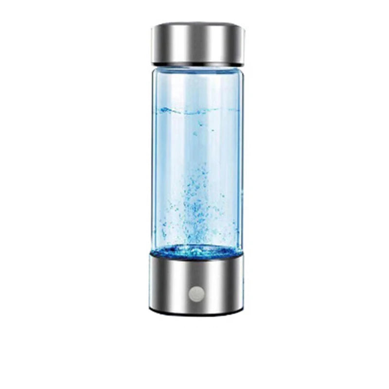 Portable Electric Hydrogen Water Bottle Silver
