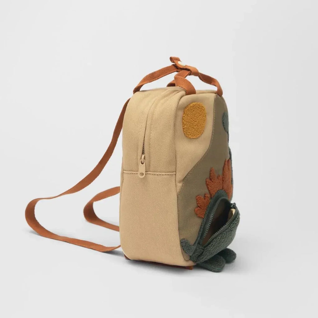 Children Dino Sun Embroidery Backpack