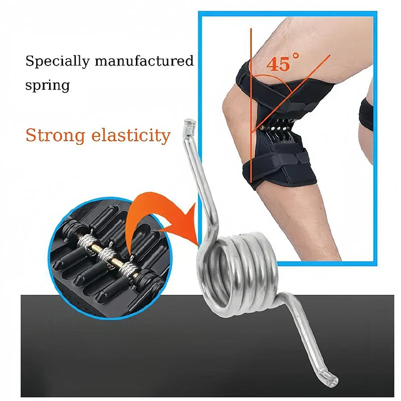Spring-Loaded Knee Booster Support Pad Black