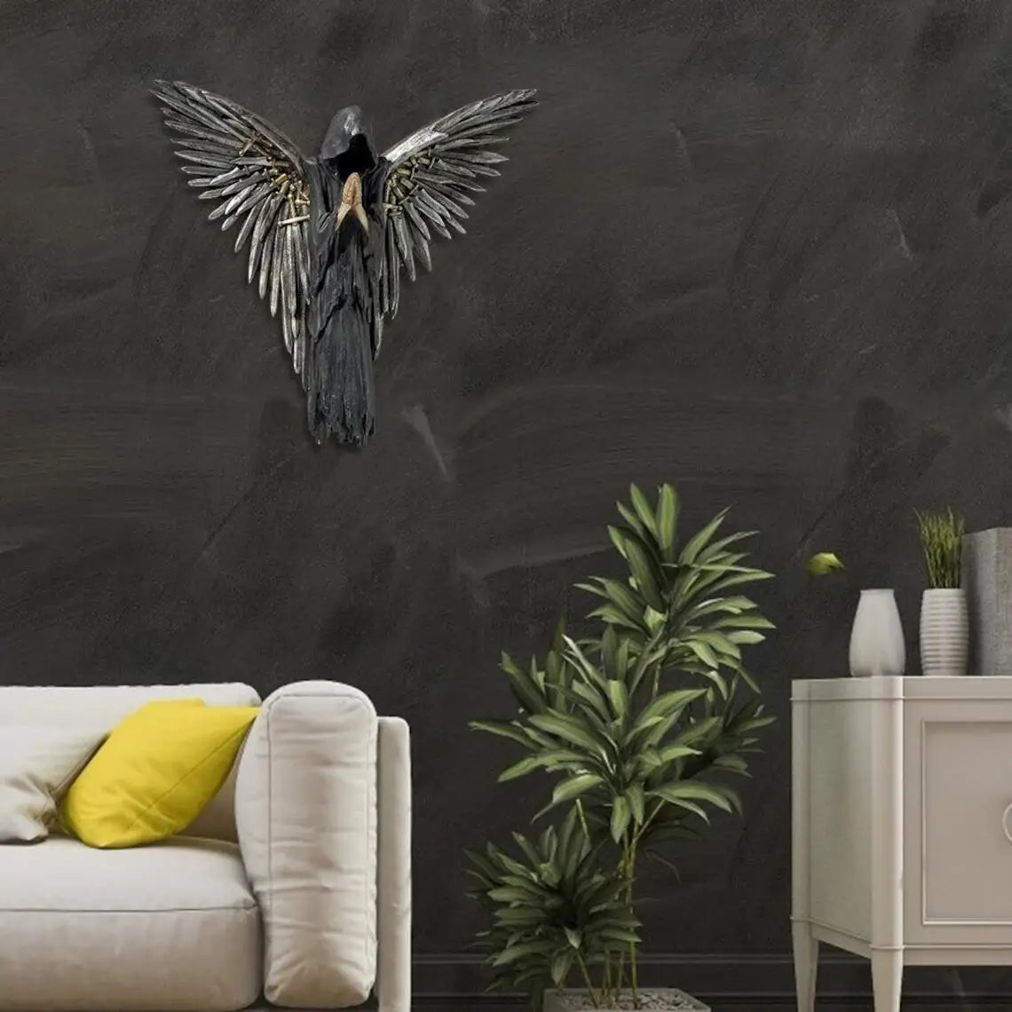Soul of The Warrior Grim Reaper Wall Sculpture