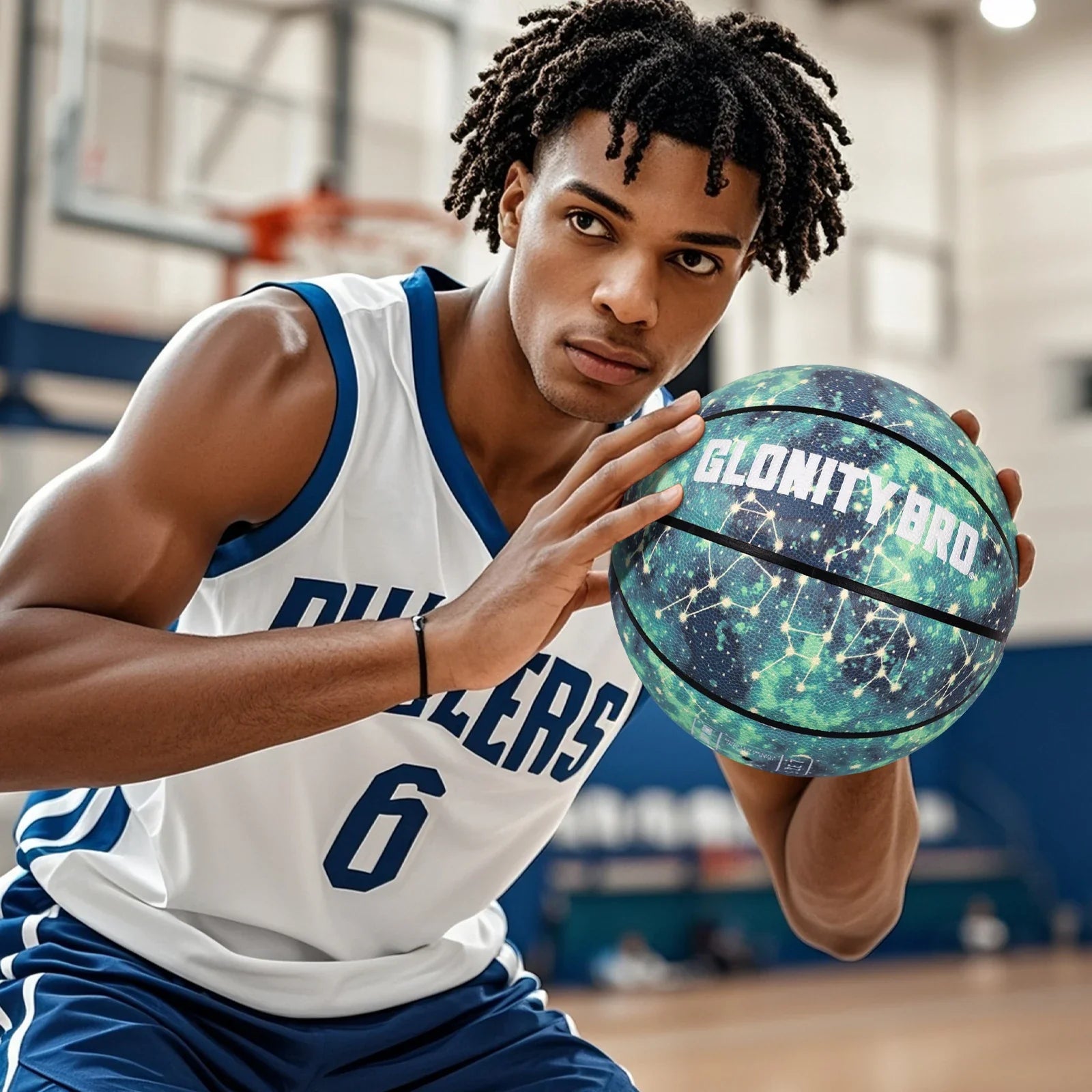 Glow-in-the-Dark Size 7 Basketball – PU Leather Indoor & Outdoor Training Ball