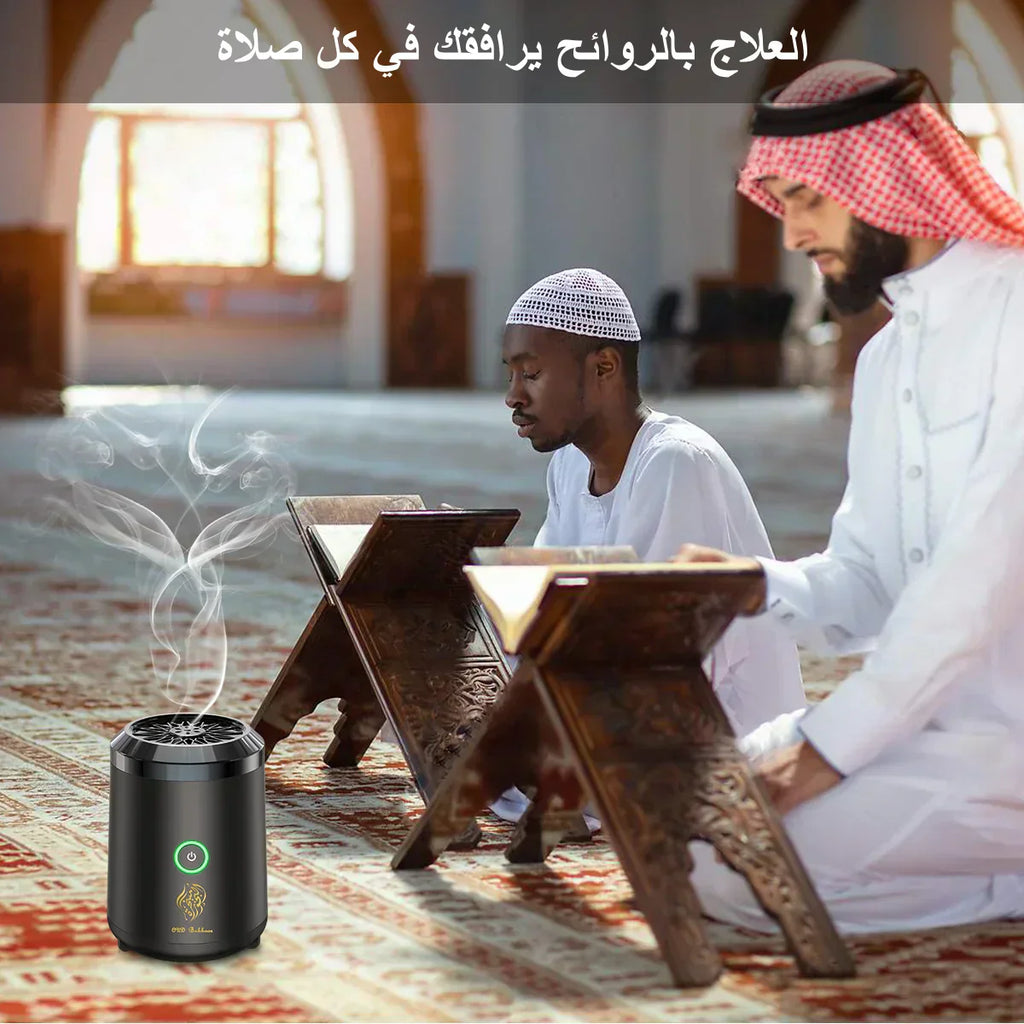 Portable Mini Incense Burner - Rechargeable USB Aroma Diffuser with Ceramic Chamber