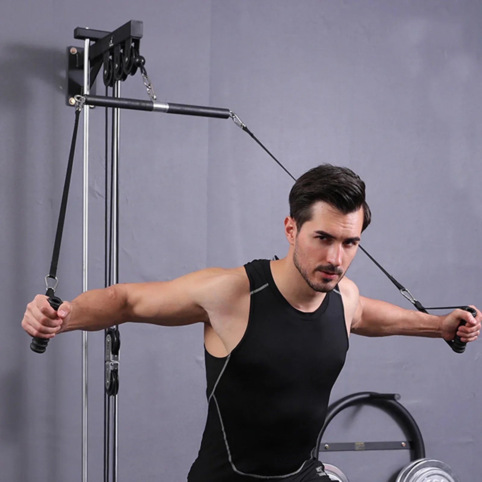 Tricep Rope Pulldown Attachment Black