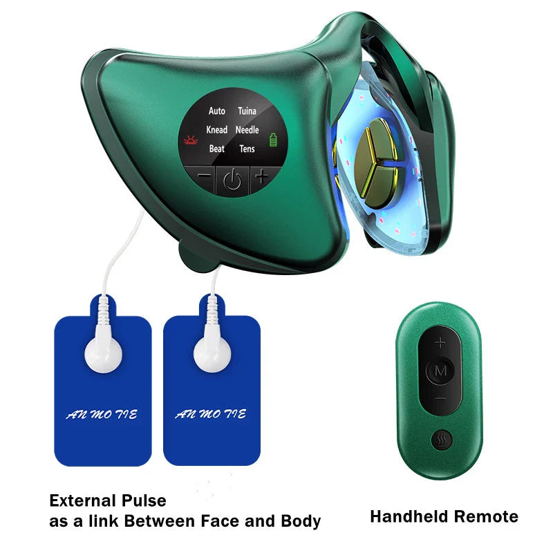 Facial Massager Face-Lifting Device Green