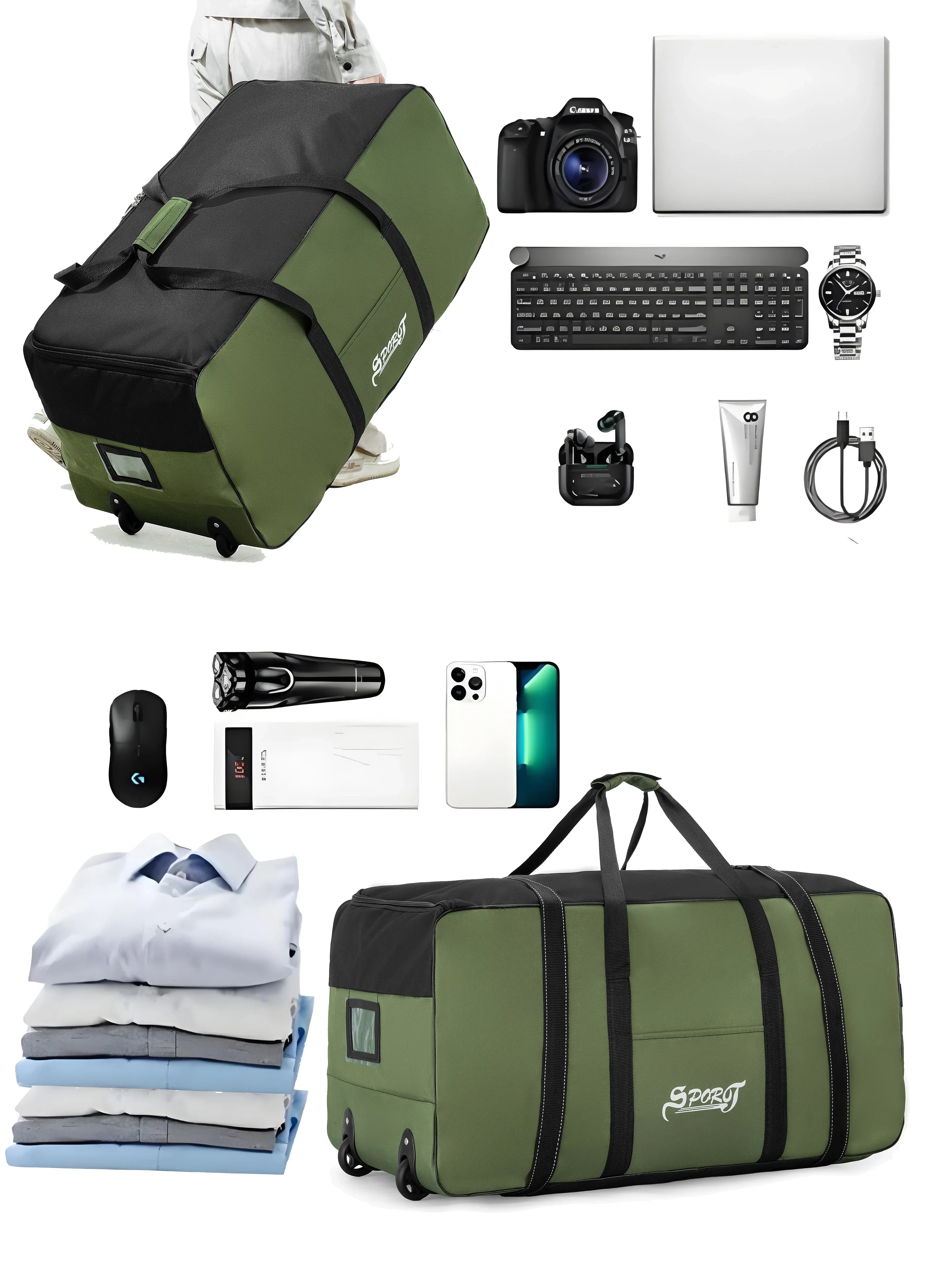 Camping Gear Storage Box with Wheels