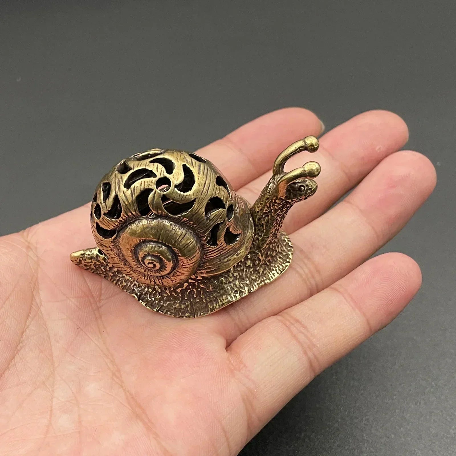 Pure Copper Mini Snail Small Ornament
