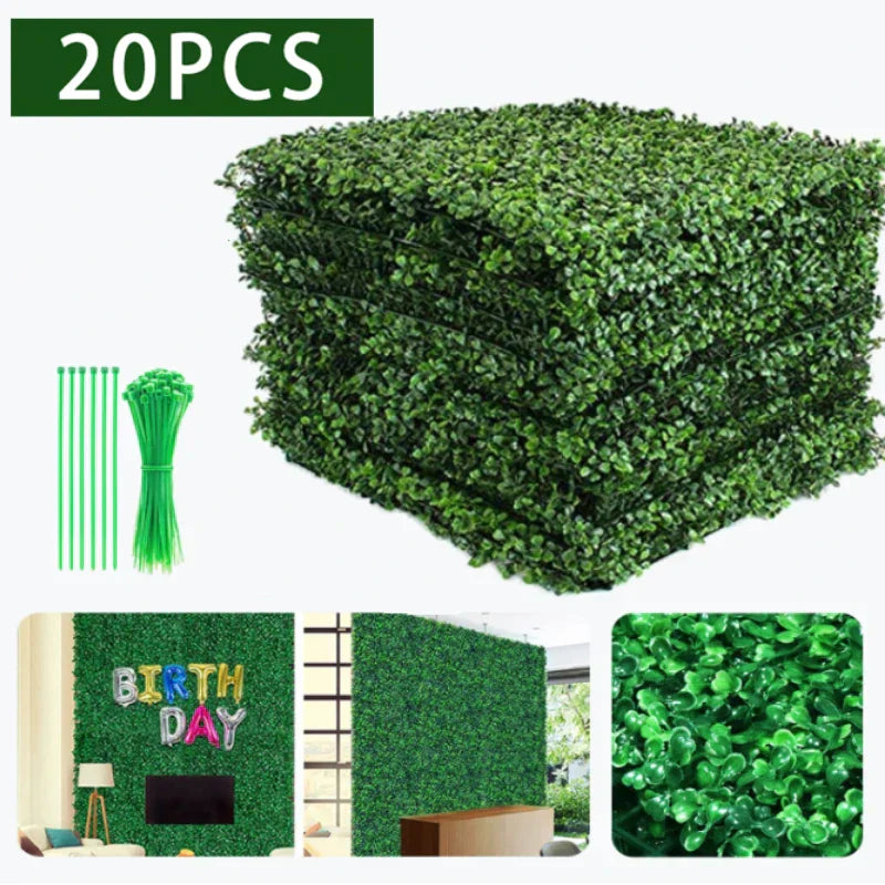 Evergreen Elegance: Artificial Boxwood Hedge Panels for Effortless Indoor and Outdoor Decor