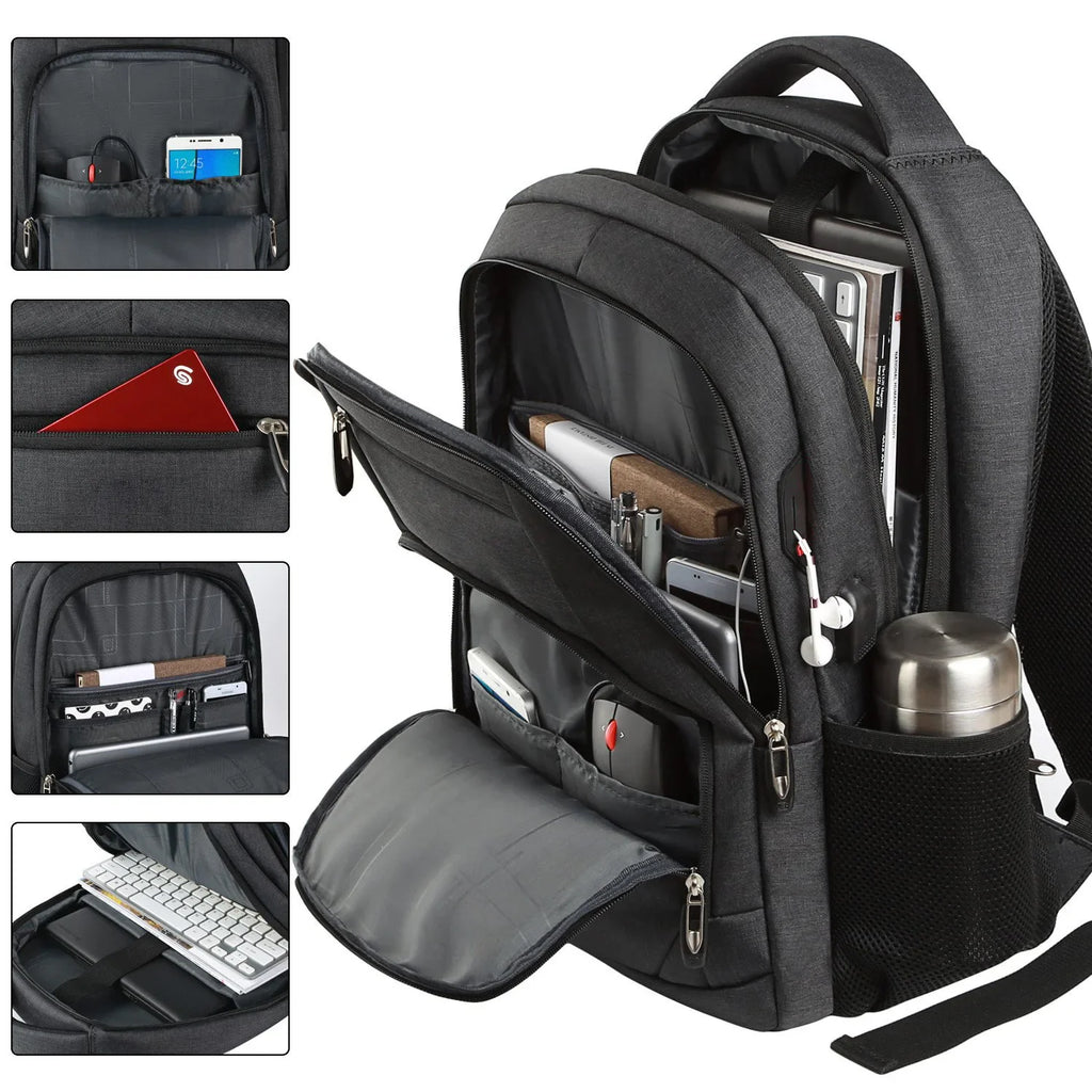 Waterproof Camera Laptop Backpack Black