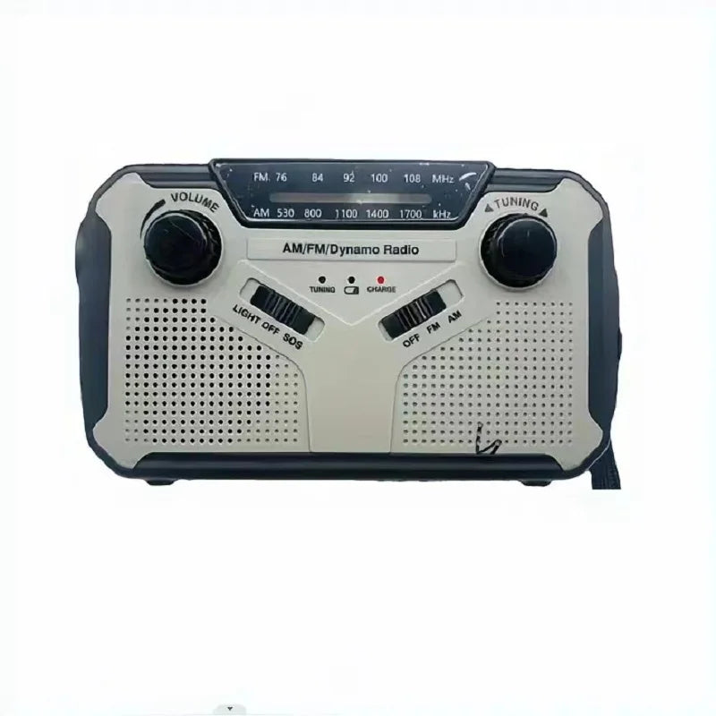 Solar Emergency Radio 4000mAh Grey