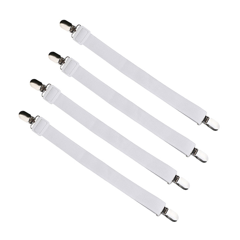 4Pcs/Set Elastic Bed Sheet Grippers Belt