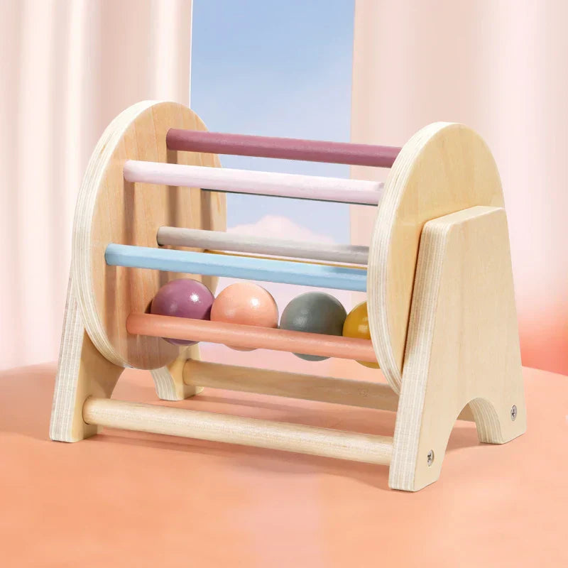 Montessori Wooden Spinning Infant Drum