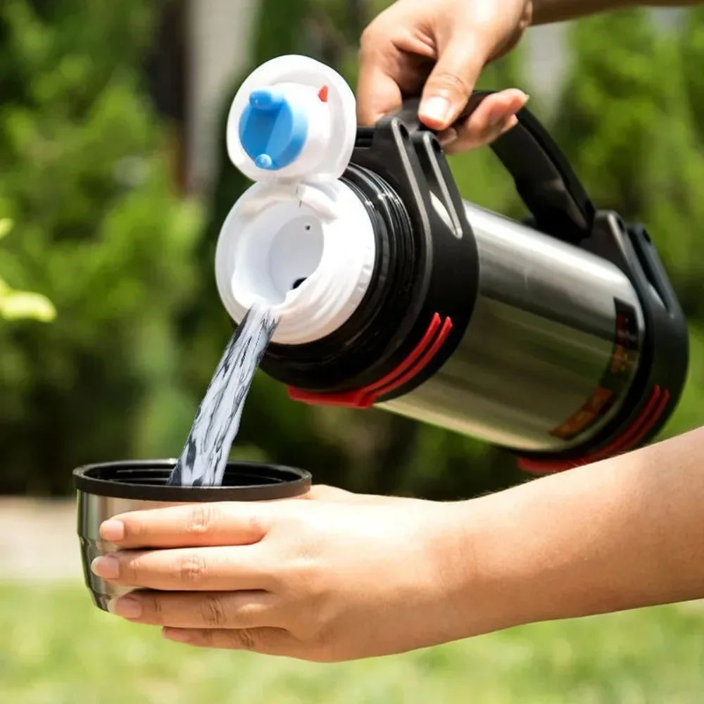 1.6L Stainless Steel Thermos Bottle Silver