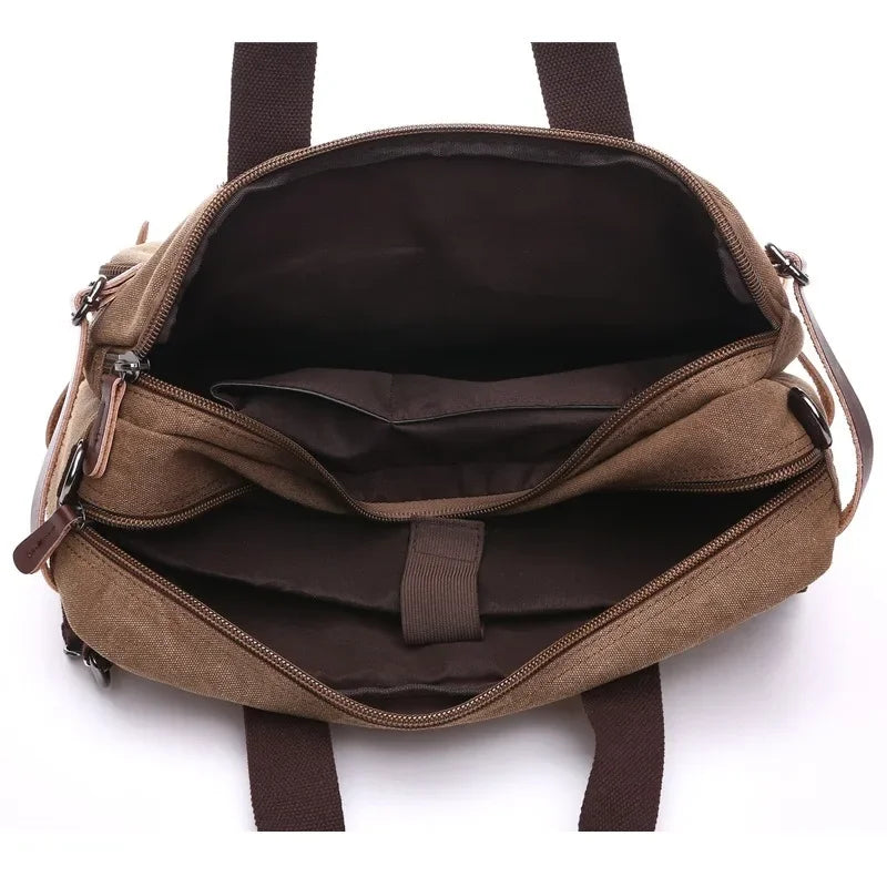 Laptop Travel Shoulder Bag Briefcase (Brown)