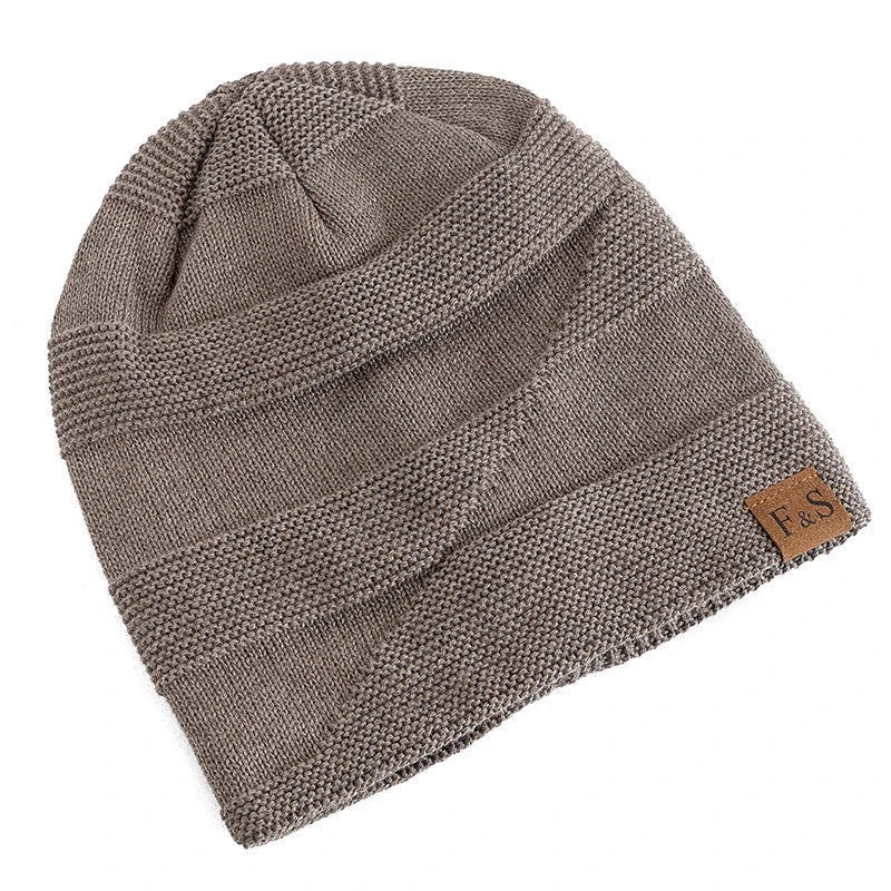 Unisex Fur-Lined Slouchy Winter Beanie Hat