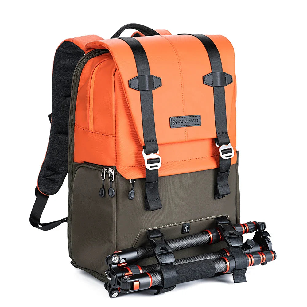 20L Camera Backpack with Tripod Holder Orange