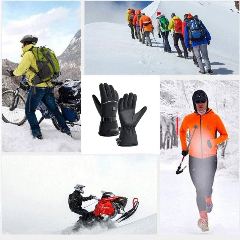 Rechargeable Heated Waterproof Ski Gloves
