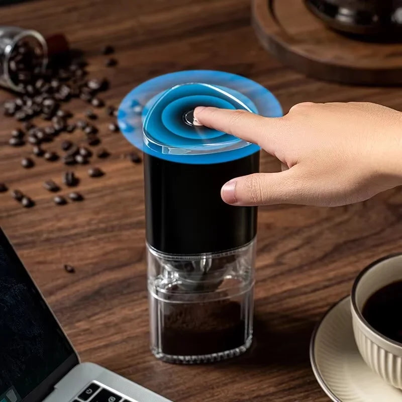 Portable Electric Coffee Grinder USB Rechargeable Black