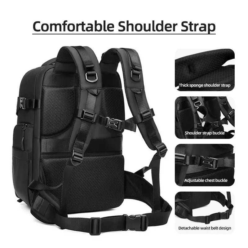 Multi-Functional Camera Backpack Black
