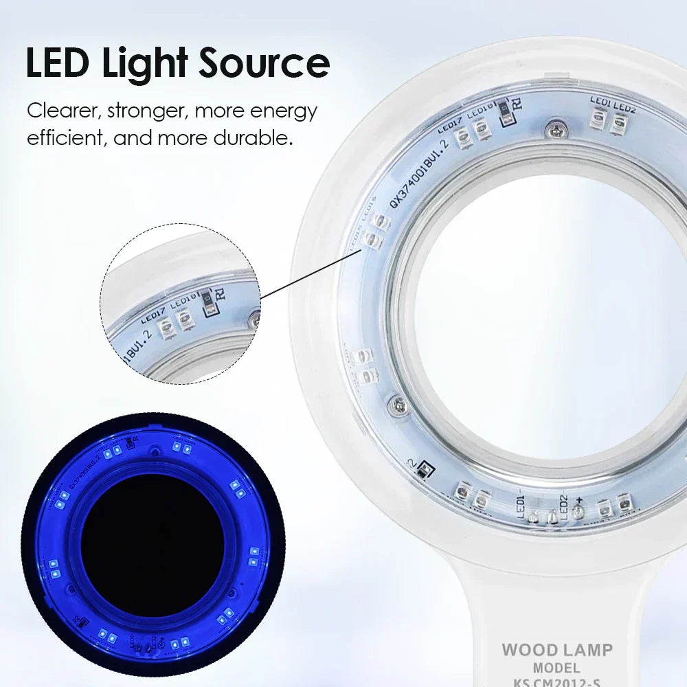 UV Skin Analyzer for Beauty and Facial Testing - Wood Lamp Light Detection