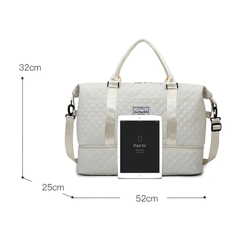 Travel Duffel Bag with Shoe Compartment