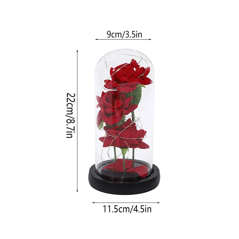 Rose Glass Cover Ornament