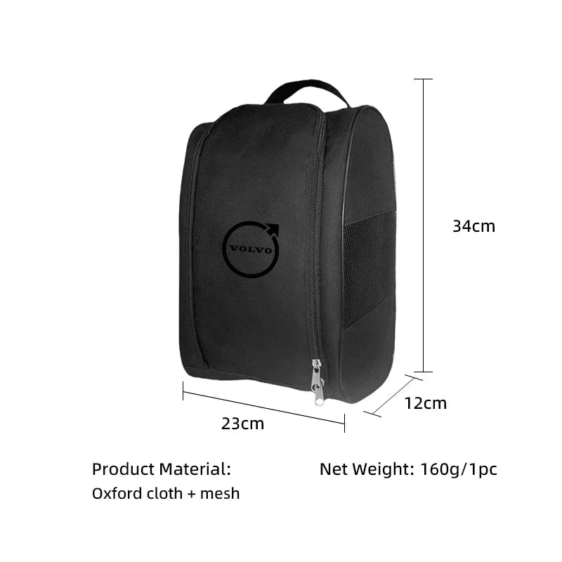 Car Sneakers Storage Bag–Dustproof Travel Shoe Pouch Black