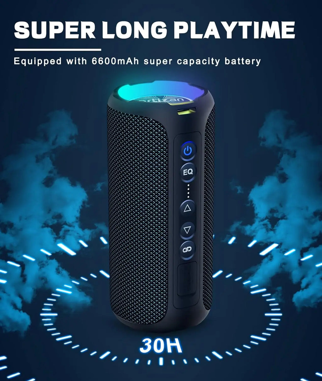 Bluetooth Speaker 40W Stereo Sound Black
