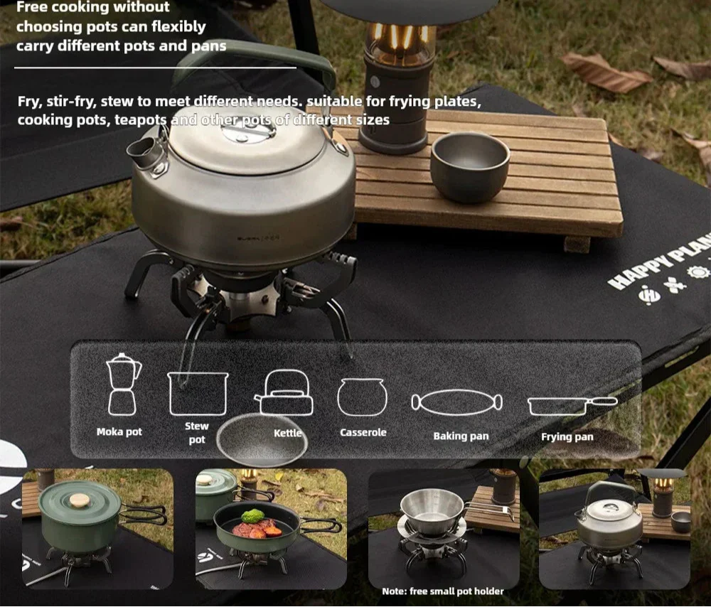 Infrared Mini Camping Stove Folding Split Burner Silver