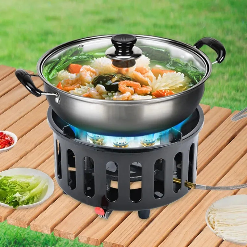 21000W Portable 9-Core Camping Gas Stove – Windproof Outdoor Burner