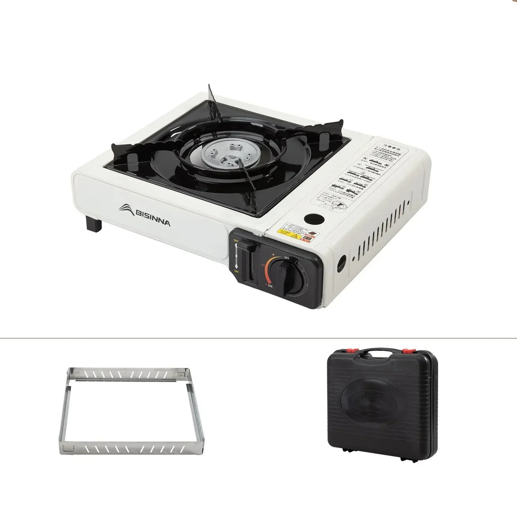 Camping Stove Cassette with 3-Layer Safety White