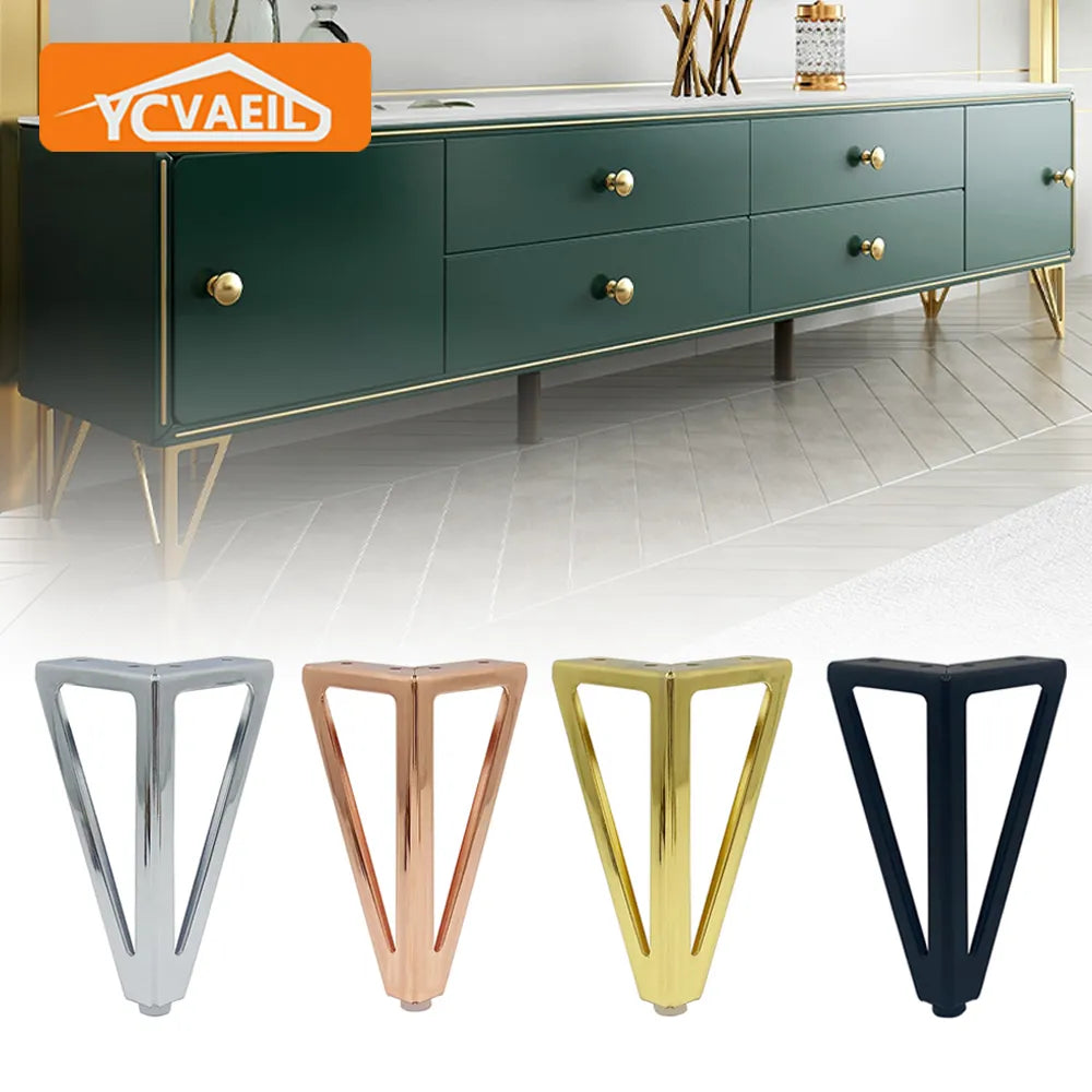 4pcs Height 15cm Legs for Furniture Metal Thickened Iron Sofa TV Cabinet Feet Bathroom Cabinet Bed Coffee Table Replacement Legs