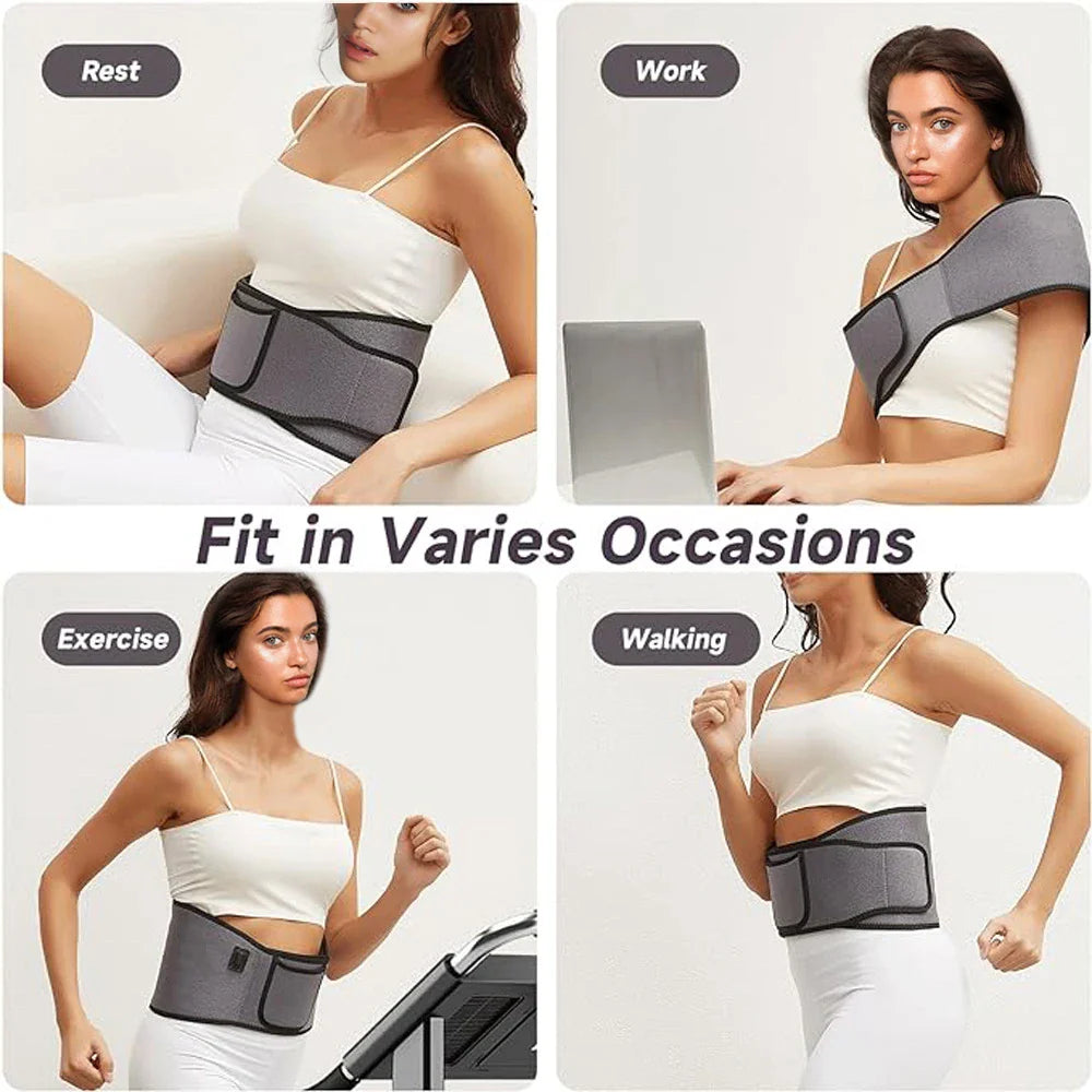 LED Infrared Red Light Therapy Belt Pain Relief And Slimming Device Grey