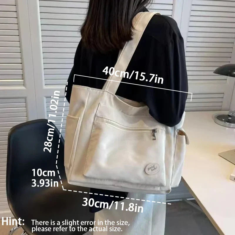 Womens Canvas Tote Bag Large Casual Shoulder Bag