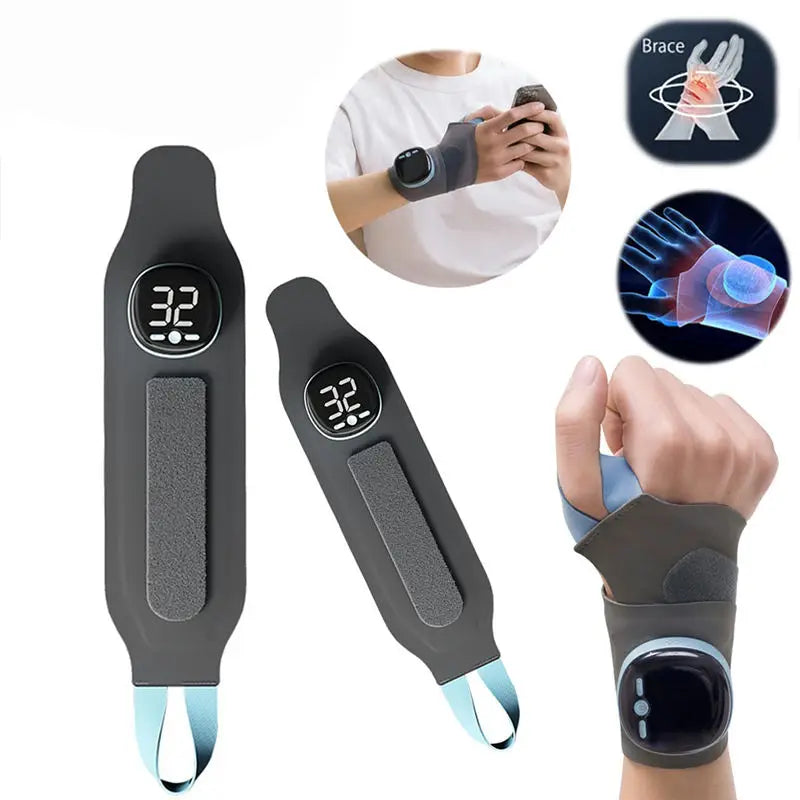 Electric Heating Wrist Massager with 5-Level Grey