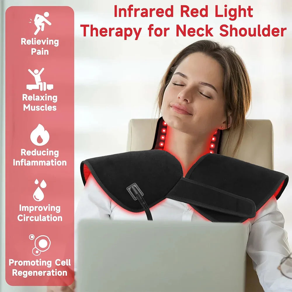 Red Infrared Light Therapy Shoulder Wrap Black