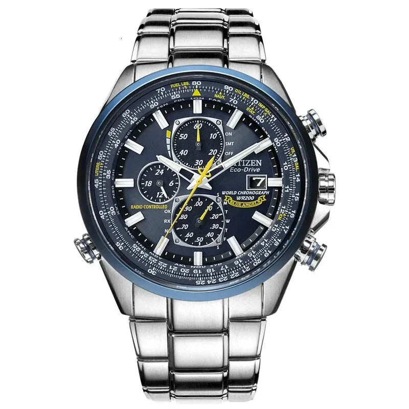 Men's Quartz Watch Waterproof Stainless Steel (White Steel strip)